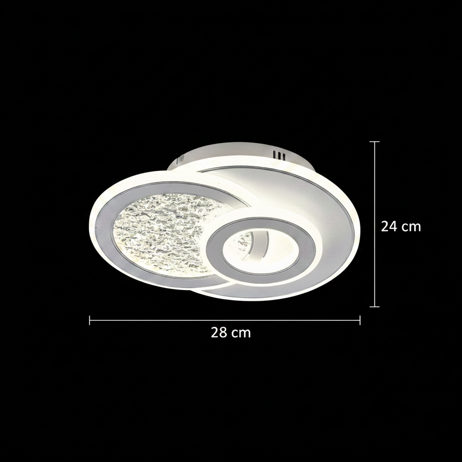 KOMPACTO LED lustr 47W, 3 kruhy, studené/teplé/neutrální světlo, bílé LED lustry Výchozí název Alessandro Design
