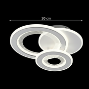LED lustr 53W, 3 kruhy, studené/teplé/neutrální světlo, bílé LED lustry Výchozí název Alessandro Design