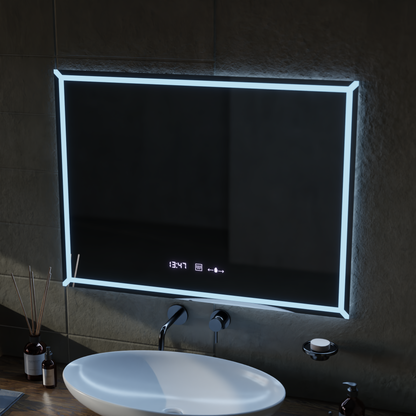 Obdélníkové LED zrcadlo, 80x60cm, VillayTouch Marcello, Demisting System, Dimabila Mirrors Marcello Výchozí název Alessandro Design