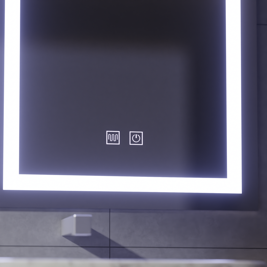 Dotykové LED zrcadlo s funkcí odmlžování, 80x50cm Zrcadla Korman E Výchozí název Alessandro Design