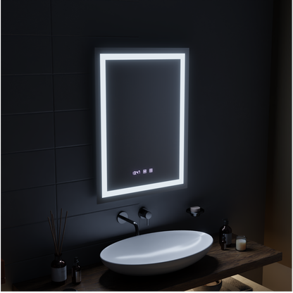 MODENA LED Touch Mirror Odmlžovací systém, hodiny a teplota 60x80 cm Korman S Mirrors Výchozí název Alessandro Design