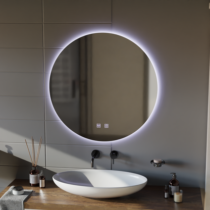 Kulaté LED zrcadlo, 70cm, Isolda, Touch, Demister System Zrcadla Korman E Výchozí název Alessandro Design