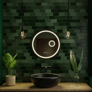 LED kulaté zrcadlo, 11W, 60cm, Micah Marcello MotionGlow Sensor, Demister System, Hodiny a teploměr, Kosmetická lupa, Stmívatelné Marcello Mirrors Výchozí název Alessandro Design