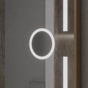 LED zrcadlo MotionGlow Sofia senzor s funkcí odmlžování Teploměr Hodiny 110x65 cm Teplé/Studené/Neutrální světlo Stmívatelné, Rose Gold Rám, Marcello Funghi Collection Zrcadla Marcello Výchozí název Alessandro Design