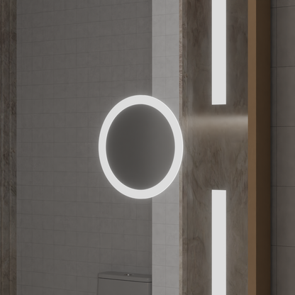 LED zrcadlo MotionGlow Sofia senzor s funkcí odmlžování Teploměr Hodiny 110x65 cm Teplé/Studené/Neutrální světlo Stmívatelné, Rose Gold Rám, Marcello Funghi Collection Zrcadla Marcello Výchozí název Alessandro Design