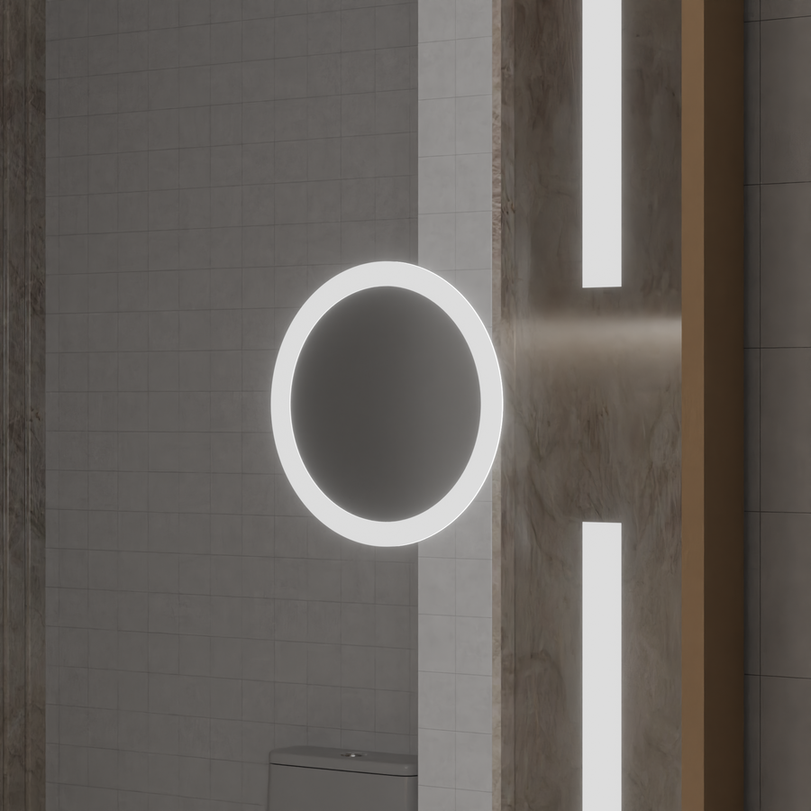 LED zrcadlo MotionGlow Sofia senzor s funkcí odmlžování Teploměr Hodiny 110x65 cm Teplé/Studené/Neutrální světlo Stmívatelné, Rose Gold Rám, Marcello Funghi Collection Zrcadla Marcello Výchozí název Alessandro Design