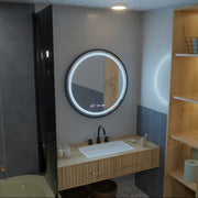 LED kulaté zrcadlo, 60 cm, Celeste Majeste Noir Eleve MotionGlow Marcello, systém odmlžování, hodiny a teploměr, stmívatelná zrcátka Marcello Výchozí název Alessandro Design