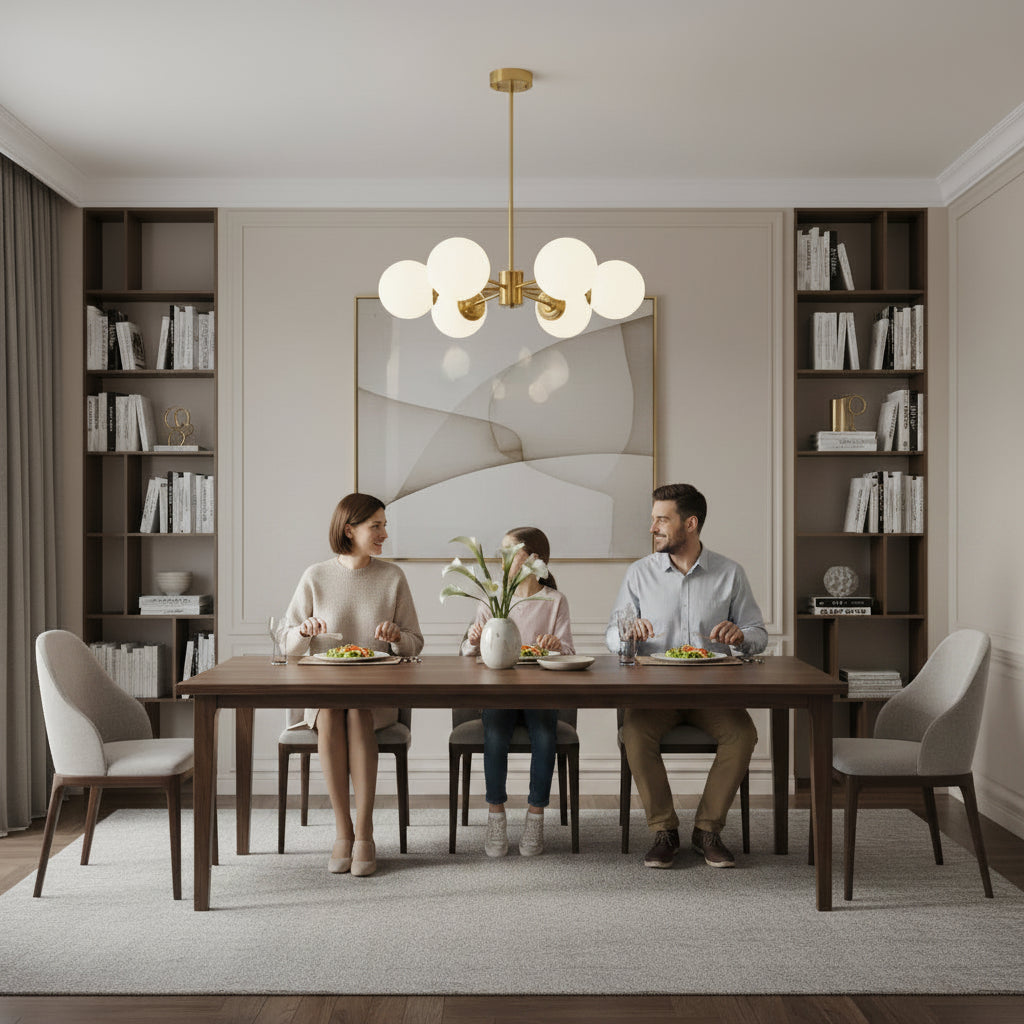 Lustr LC801/6GD, 6x E27, bílé zlato, kov Moderní lustry Výchozí název Alessandro Design