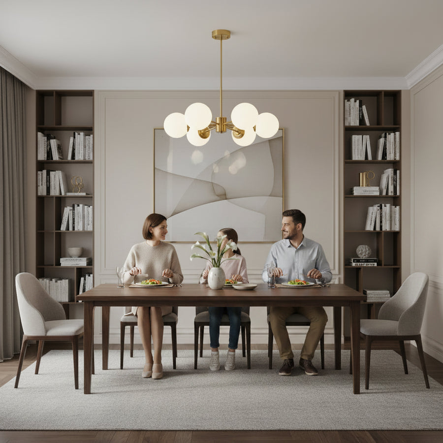 Lustr LC801/6GD, 6x E27, bílé zlato, kov Moderní lustry Výchozí název Alessandro Design