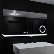 Obdélníkové LED zrcadlo, 80x60cm, Definition MotionGlow Marcello, Systém odmlžování, Hodiny & Teploměr, Kosmetická lupa, Stmívatelná zrcátka Marcello Výchozí název Alessandro Design