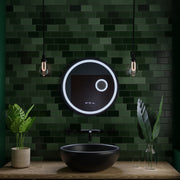LED kulaté zrcadlo, 11W, 60cm, Micah Marcello MotionGlow Sensor, Demister System, Hodiny a teploměr, Kosmetická lupa, Stmívatelné Marcello Mirrors Výchozí název Alessandro Design