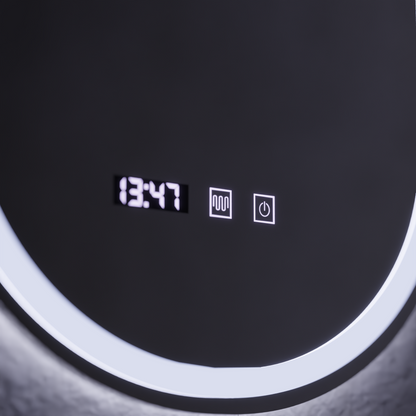 LED dotykové zrcadlo ONIRA Systém odmlžování, hodiny a teplota 50x80 cm Zrcadla Korman S Výchozí název Alessandro Design