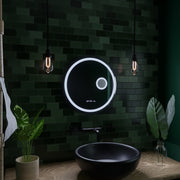 LED kulaté zrcadlo, 11W, 60cm, Micah Marcello MotionGlow Sensor, Demister System, Hodiny a teploměr, Kosmetická lupa, Stmívatelné Marcello Mirrors Výchozí název Alessandro Design