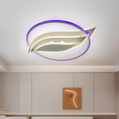 LED lustr s dálkovým ovládáním JARRIA 52W, studené/teplé/neutrální/RGB světlo, stmívatelné, bílý LED lustr s dálkovým ovládáním Výchozí název Alessandro Design