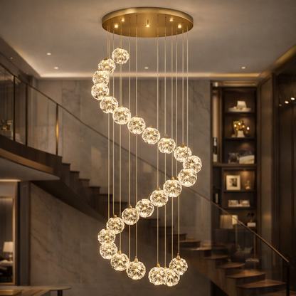 Křišťálový LED lustr KILKENNY Culmino, 144W, neutrální světlo, průměr 60cm, zlaté moderní lustry Výchozí název Alessandro Design