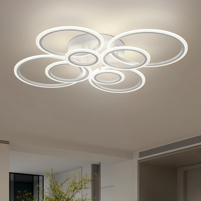 Lulus LED 130 W White Betty - 8 kruhů, Dimable, Cold/Hot/Neutrální světlo