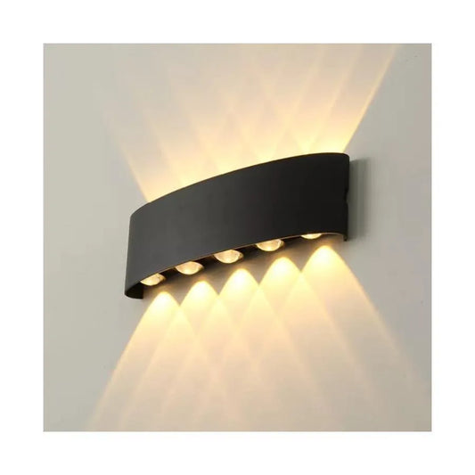 Vnitřní/venkovní nástěnné LED světlo Fantas, 10 zdrojů x 1W, IP65, černá, 3000K Venkovní nástěnná světla Výchozí název Alessandro Design
