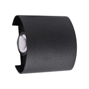 Venkovní a vnitřní nástěnné LED svítidlo Fantas, 2 zdroje x 1W, IP65, kovové, černé, 3000K Venkovní nástěnná světla Výchozí název Alessandro Design