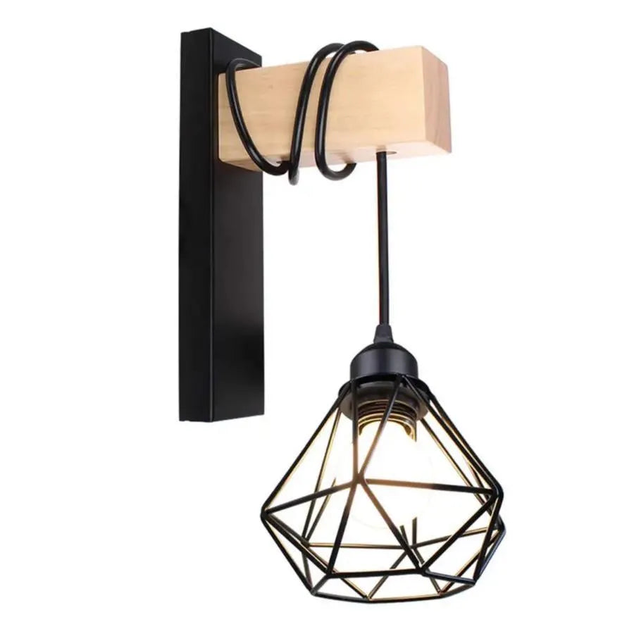Nástěnná lampa Audrey 1x E27 Černá Hnědá Vnitřní nástěnná svítidla Výchozí název Alessandro Design
