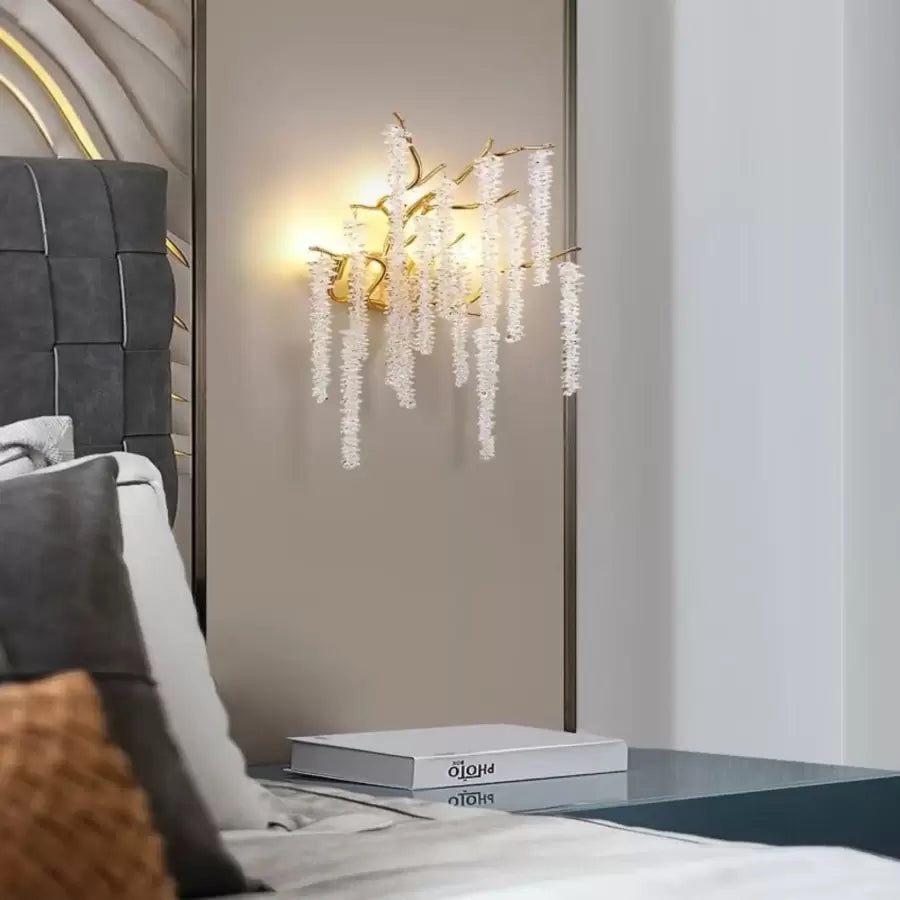 Nástěnné svítidlo Cristal Chandler 3x G9 Gold Interiérové ​​nástěnné svítidlo Výchozí název Alessandro Design