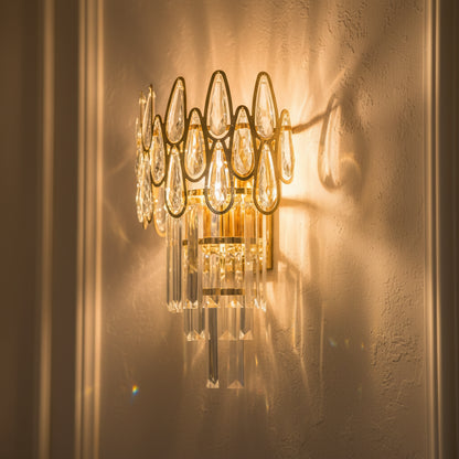 Cristal ALHAMBRA nástěnné svítidlo 2x E14, 35x15cm, zlatá Vnitřní nástěnná svítidla Výchozí název Alessandro Design