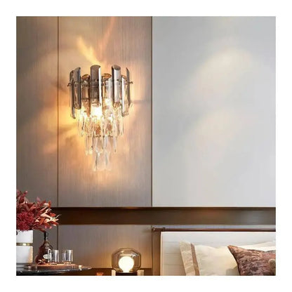 Nástěnné svítidlo Cristal Mayra 2x E14 Gold Interiérové ​​nástěnné svítidlo Výchozí název Alessandro Design