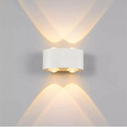 Venkovní a vnitřní nástěnné LED svítidlo Fantas, 4 zdroje x 1W, IP65, kovové, bílé, 3000K Venkovní nástěnná světla Výchozí název Alessandro Design
