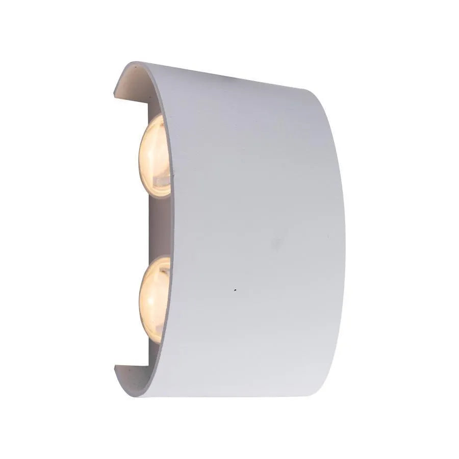 Venkovní a vnitřní nástěnné LED svítidlo Fantas, 4 zdroje x 1W, IP65, kovové, bílé, 3000K Venkovní nástěnná světla Výchozí název Alessandro Design