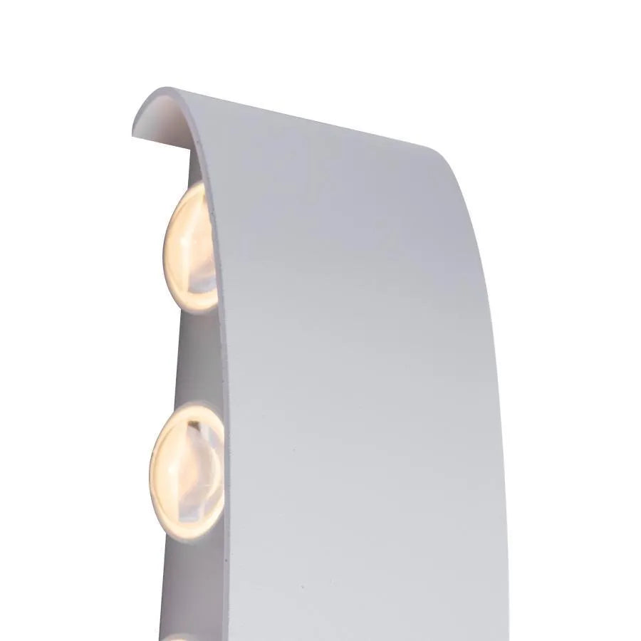 Fantas LED nástěnné svítidlo vnitřní/venkovní, 10 zdrojů x 1W, IP65, bílá, 3000K