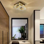 Křišťálový LED lustr JEREMIAH 48W, 2 čtverce, studené/teplé/neutrální světlo, lesklý chrom LED lustry Výchozí název Alessandro Design