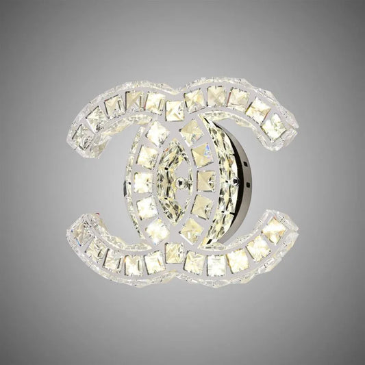 Křišťálové LED nástěnné svítidlo YANIRA 28W, studené/teplé/neutrální světlo, lesklý chromový lesk LED Crystal Výchozí název Alessandro Design