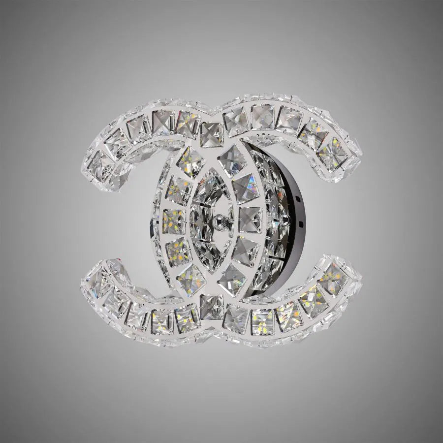 Křišťálové LED nástěnné svítidlo YANIRA 28W, studené/teplé/neutrální světlo, lesklý chromový lesk LED Crystal Výchozí název Alessandro Design