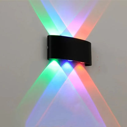 Fantas RGB vnitřní/venkovní nástěnné LED svítidlo, 6 zdrojů x 1W, IP65, černá, 3000K