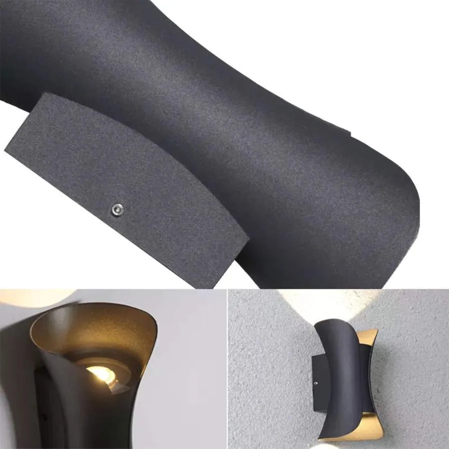 Venkovní nástěnné LED svítidlo Heba, 10W IP65, kov, černá Venkovní nástěnná svítidla Výchozí název Alessandro Design