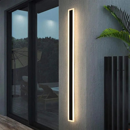 Venkovní nástěnné LED svítidlo Mack, délka 80 cm, 11 W, IP65, neutrální světlo, kov, lineární, černá Venkovní nástěnná svítidla Výchozí název Alessandro Design