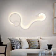 LED lampa Deborah 38W Dekorativní studená/teplá/neutrální světlý kov a bílá silikonová vnitřní svítidla Výchozí název Alessandro Design