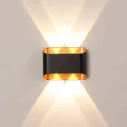 Exteriérové ​​nástěnné LED svítidlo Ellis 4W Gold Black Venkovní nástěnná svítidla Výchozí název Alessandro Design