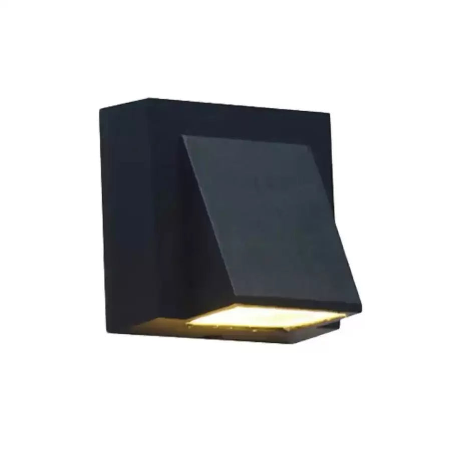 Vnější LED Matthias 5W Černé Teplé světlo Venkovní nástěnná lampa Výchozí název Alessandro Design