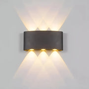 Venkovní a vnitřní nástěnná LED lampa Fantas, 6 zdrojů x 1W, IP65, kovová, černá, 3000K Venkovní nástěnná svítidla Výchozí název Alessandro Design
