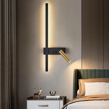 LED Glory 9W černé zlato nástěnné světlo Venkovní nástěnná světla Výchozí název Alessandro Design