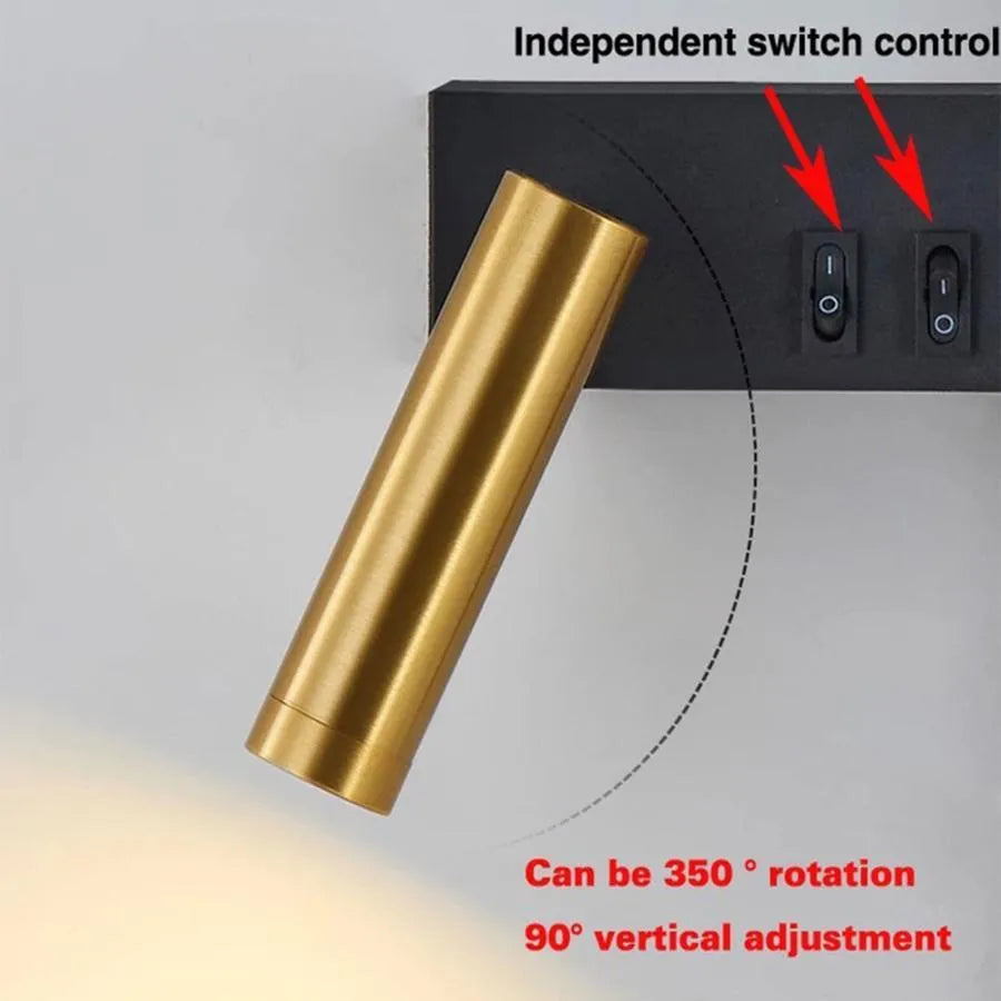 LED Glory 9W černé zlato nástěnné světlo Venkovní nástěnná světla Výchozí název Alessandro Design