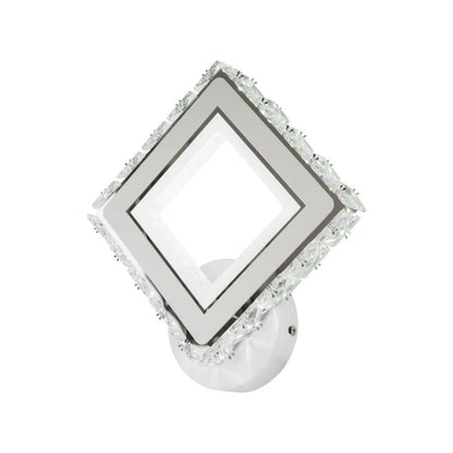 TERRANO LED nástěnné svítidlo s krystaly, čtvercové, 24W, studené/teplé/neutrální světlo, bílá a nerezová vnitřní nástěnná svítidla Výchozí název Alessandro Design