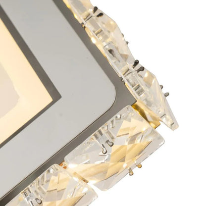 TERRANO LED nástěnné svítidlo s krystaly, čtvercové, 24W, studené/teplé/neutrální světlo, bílá a nerezová vnitřní nástěnná svítidla Výchozí název Alessandro Design