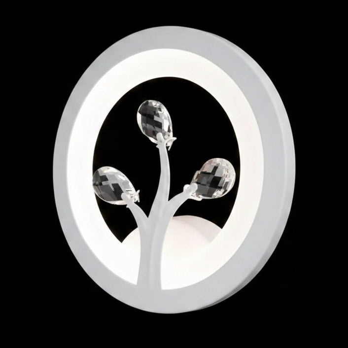 DAISY LED nástěnné svítidlo, 14W, studené/teplé/neutrální světlo, bílé s Crystal Vnitřní nástěnná svítidla Výchozí název Alessandro Design