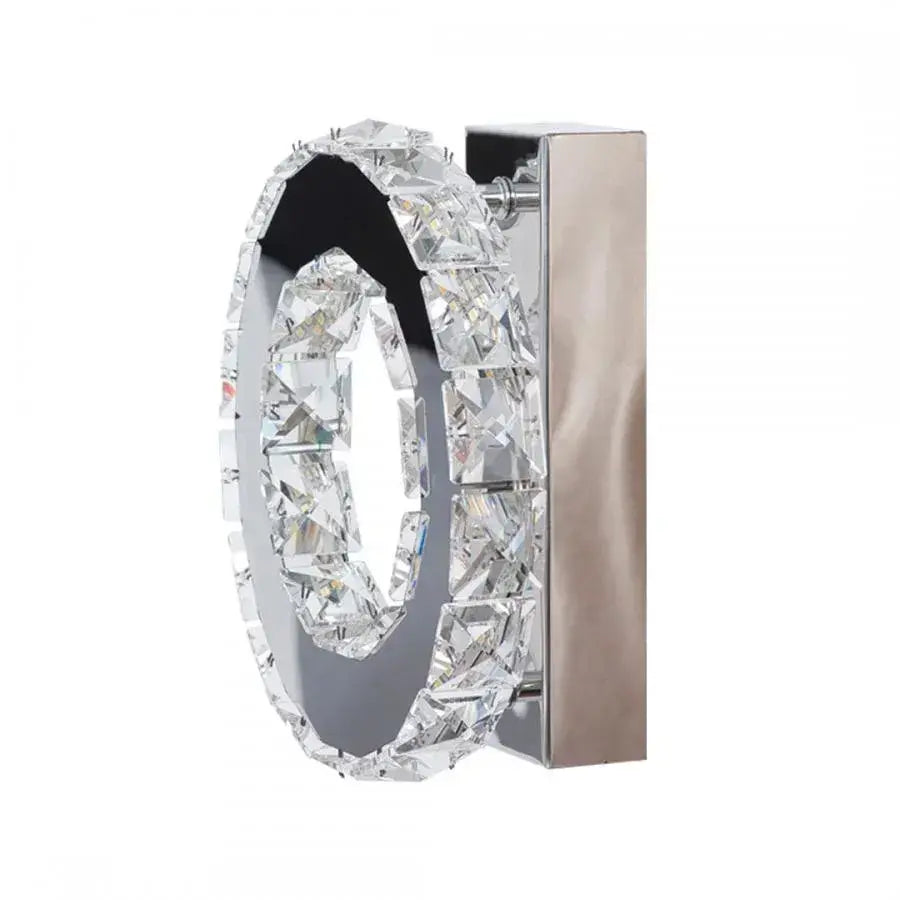 Křišťálový LED lustr MAJORA 8W, Průměr 20cm, Studené/Teplé/Neutrální světlo, Lesklý chrom Crystal LED Lustry Výchozí název Alessandro Design