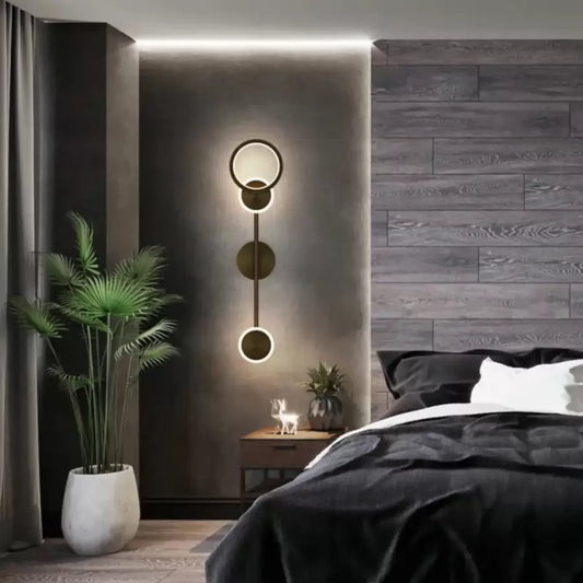 LED Nástěnné svítidlo Rilenetto 24W Černá Vnitřní nástěnná svítidla Výchozí název Alessandro Design