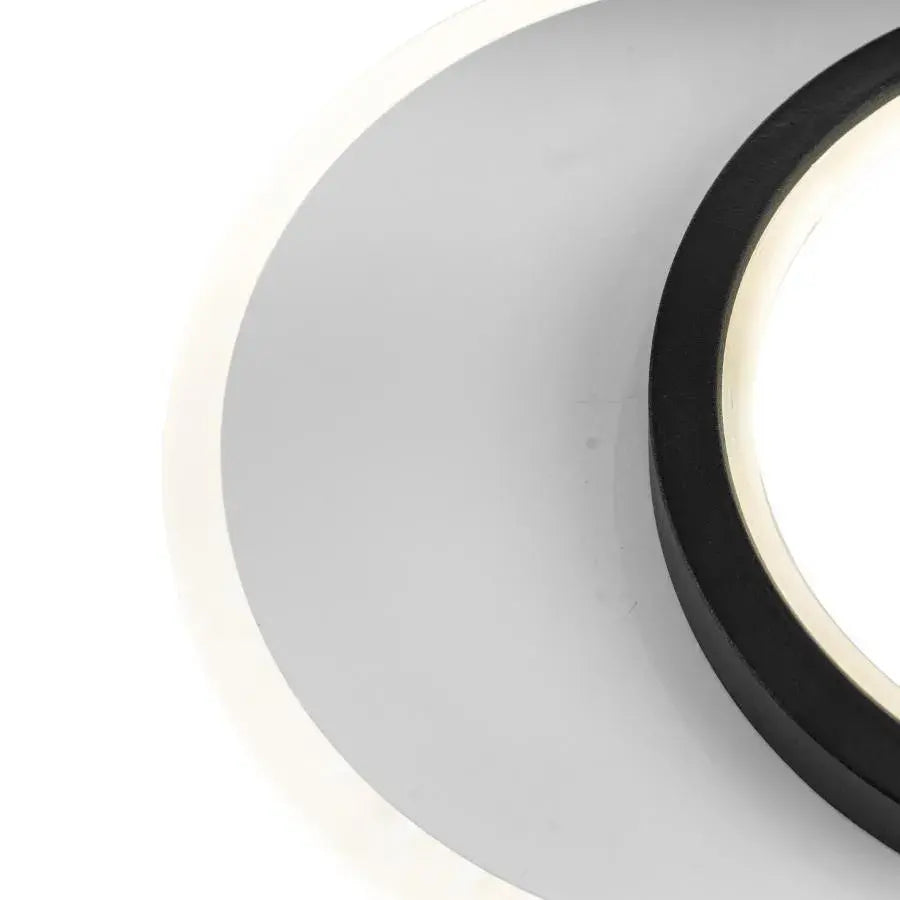 SMALON LED nástěnné svítidlo 26W, 2 kruhy, studené/teplé/neutrální světlo, černá bílá LED lustr Výchozí název Alessandro Design