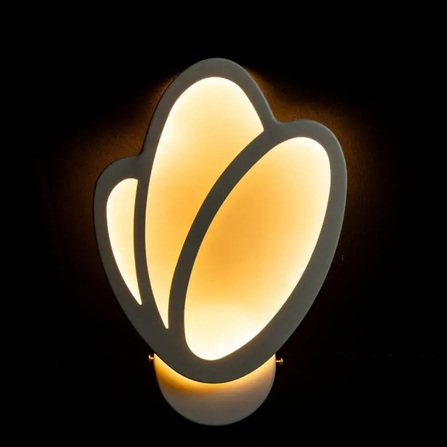 Tulipánové LED nástěnné světlo 15W, studené/teplé/neutrální světlo 3000K/4000K/6000K, bílé, kovové a akrylové vnitřní nástěnné osvětlení Výchozí název Alessandro Design
