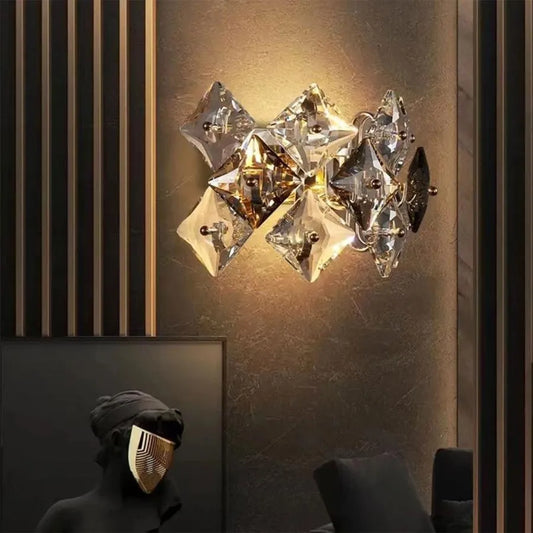 Nástěnné svítidlo Yasmina 2xE14, kov a krystal, chrom Vnitřní nástěnná svítidla Výchozí název Alessandro Design