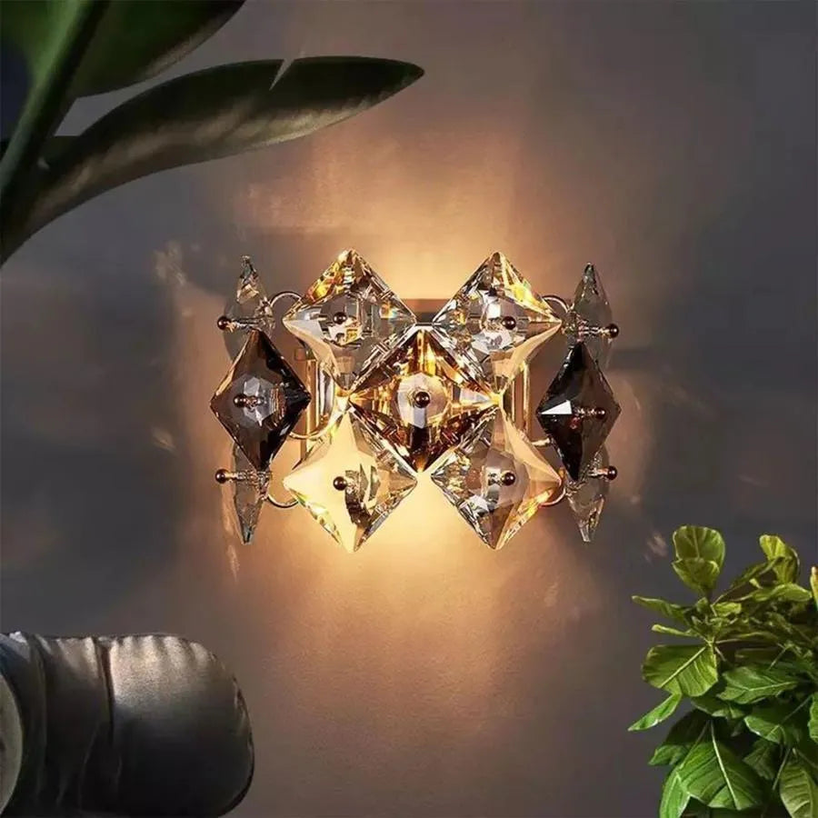 Nástěnné svítidlo Yasmina 2xE14, kov a krystal, chrom Vnitřní nástěnná svítidla Výchozí název Alessandro Design